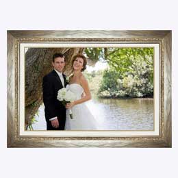 Wedding Day Picture Framed in Gold