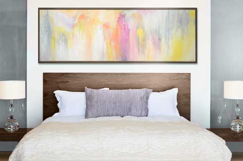 fine art picture over bed