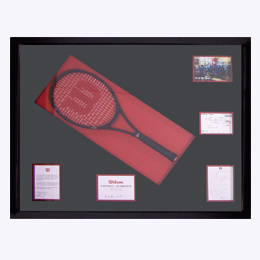 framed tennis memorabilia