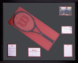 Framed tennis memorabilia_260pxW