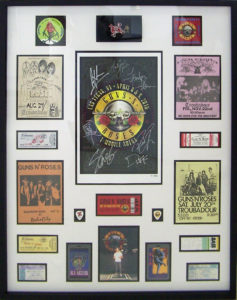 Custom Framed Concert Tickets and Posters