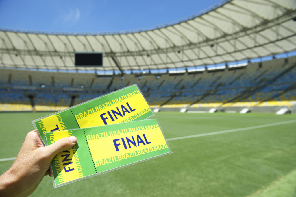 Brazil final World Cup tickets at stadium