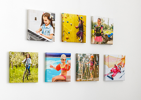 gallery-wrapped photos on canvas