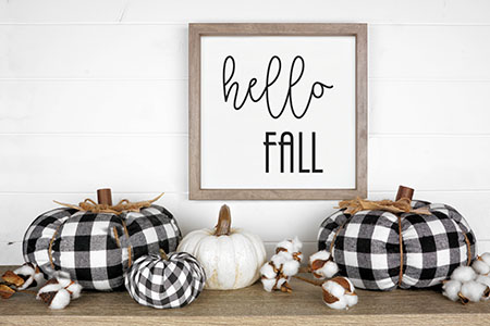 decorating for fall with custom framing