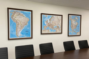 Maps reframed to match new boardroom table